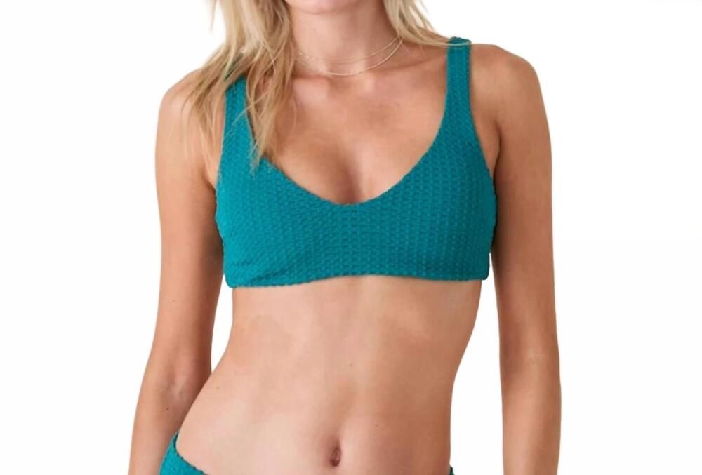 NEW ANDIE SWIM delray bikini top in caribbean crochet